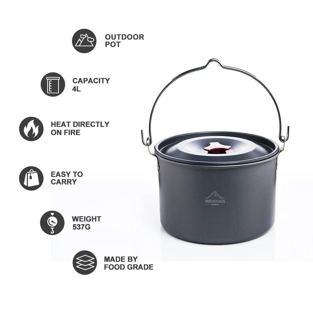 Widesea 4L Camping Hanging Pot - Fish & Cheaps | Fishing & Outdoor Gear