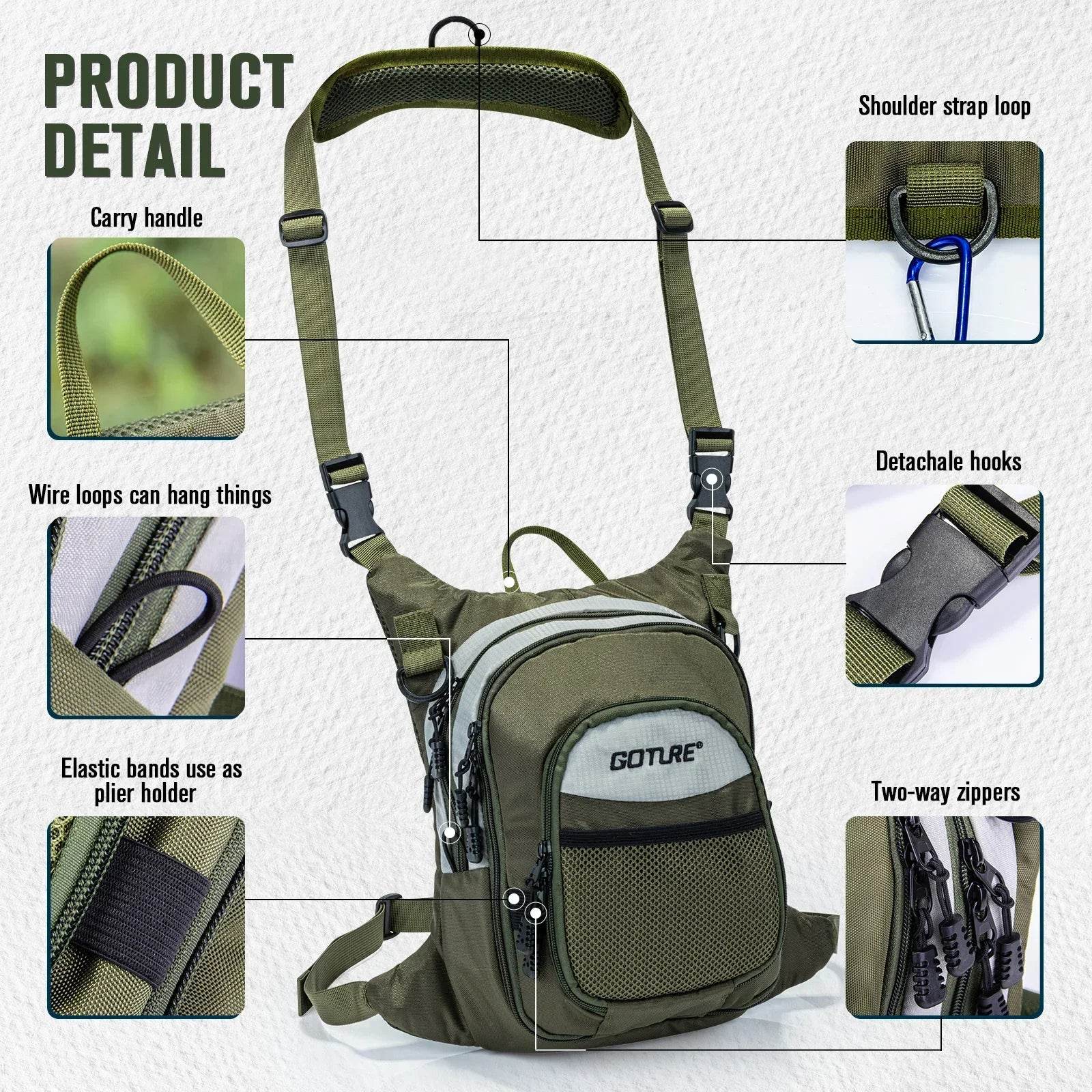 Goture Waterproof Fishing Chest Bag - Fish & Cheaps | Fishing & Outdoor Gear