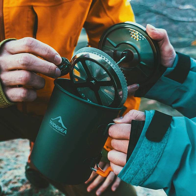 Widesea Camping Coffee Pot with French Press - Fish & Cheaps | Fishing & Outdoor Gear