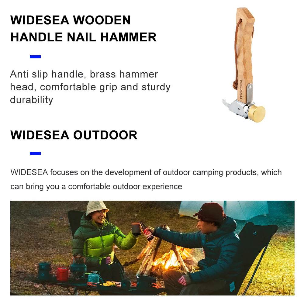 Widesea Camping Hammer — Stainless Steel & Brass Mallet - Fish & Cheaps | Fishing & Outdoor Gear