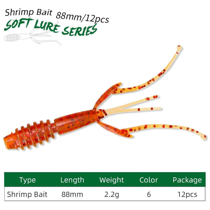 TSURINOYA 88mm Shrimp Soft Lure – Natural Action Bait - Fish & Cheaps | Fishing & Outdoor Gear