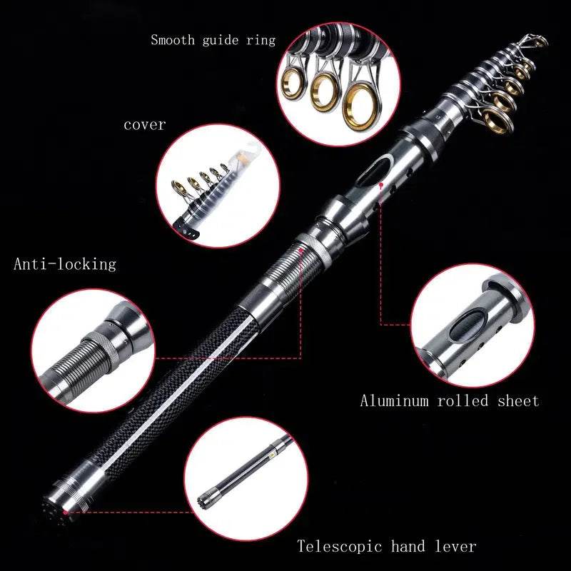 Goture Carbon Telescopic Fishing Rod – Ultra-Light Long Distance - Fish & Cheaps | Fishing & Outdoor Gear