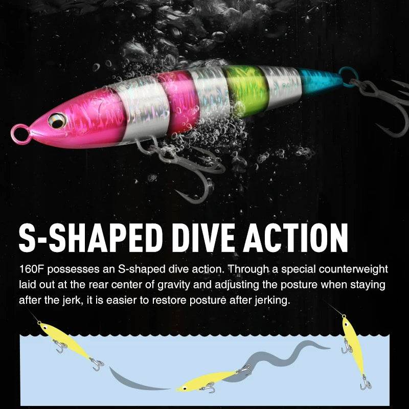 TSURINOYA CRIUS 160F Topwater Pencil Lure - Fish & Cheaps | Fishing & Outdoor Gear