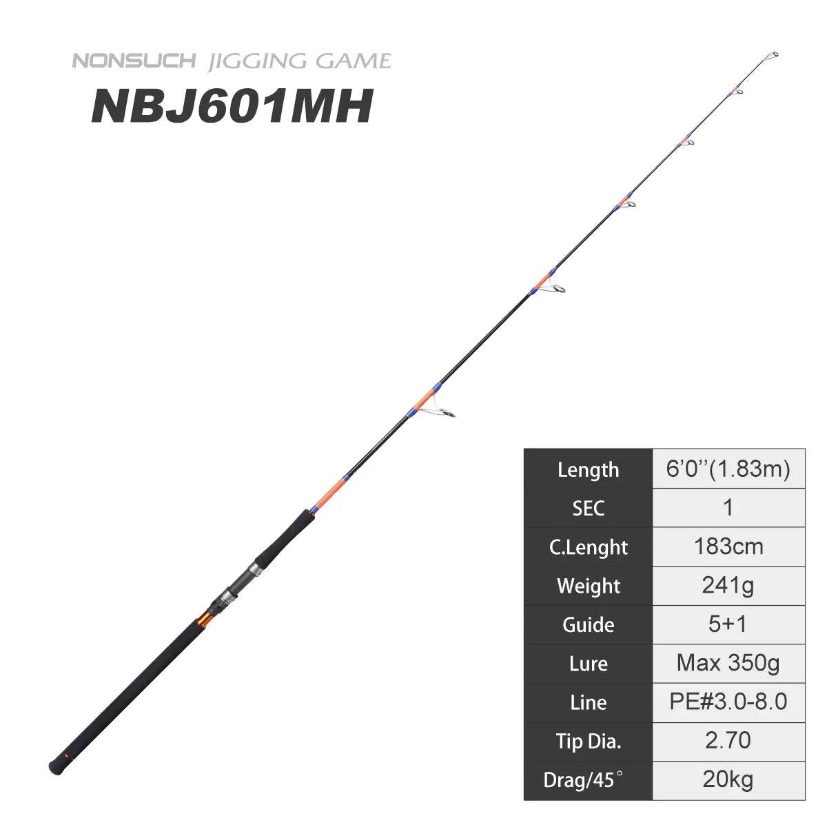 NOEBY 1.83m Heavy Game Jigging Rod - Fish & Cheaps | Fishing & Outdoor Gear
