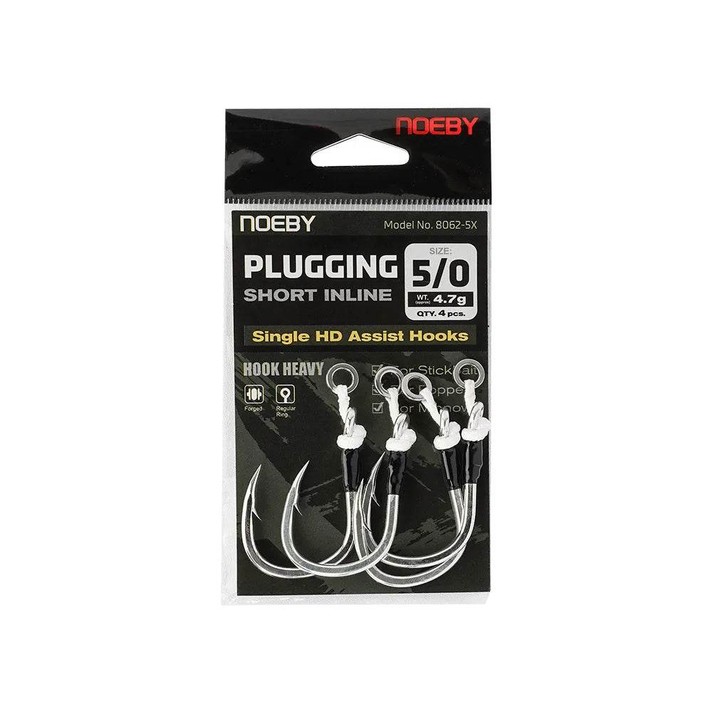 NOEBY Plugging Inline Single Assist Hook – 5X Strength Big Game Lure Hook - Fish & Cheaps | Fishing & Outdoor Gear