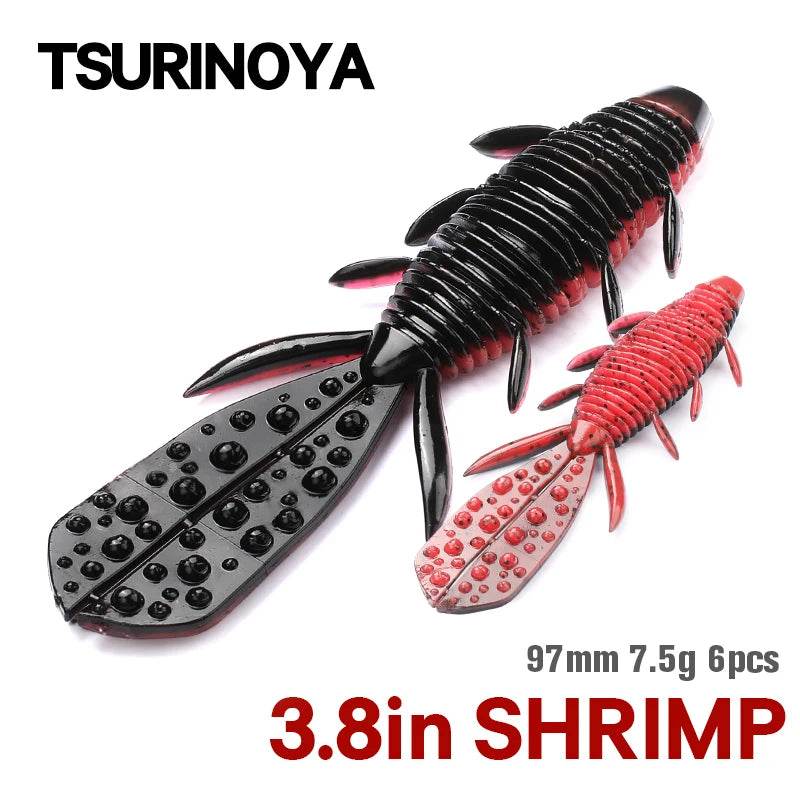 TSURINOYA Nebula Shrimp 9.7cm Soft Lures – 6 Pack - Fish & Cheaps | Fishing & Outdoor Gear