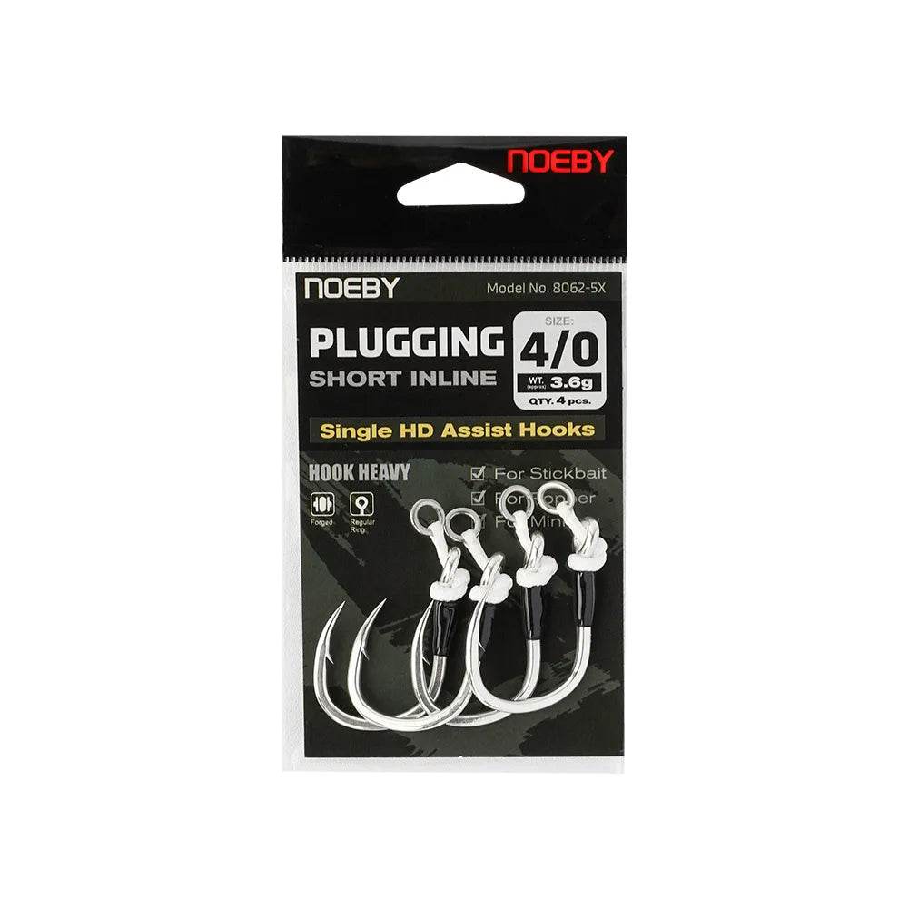 NOEBY Plugging Inline Single Assist Hook – 5X Strength Big Game Lure Hook - Fish & Cheaps | Fishing & Outdoor Gear