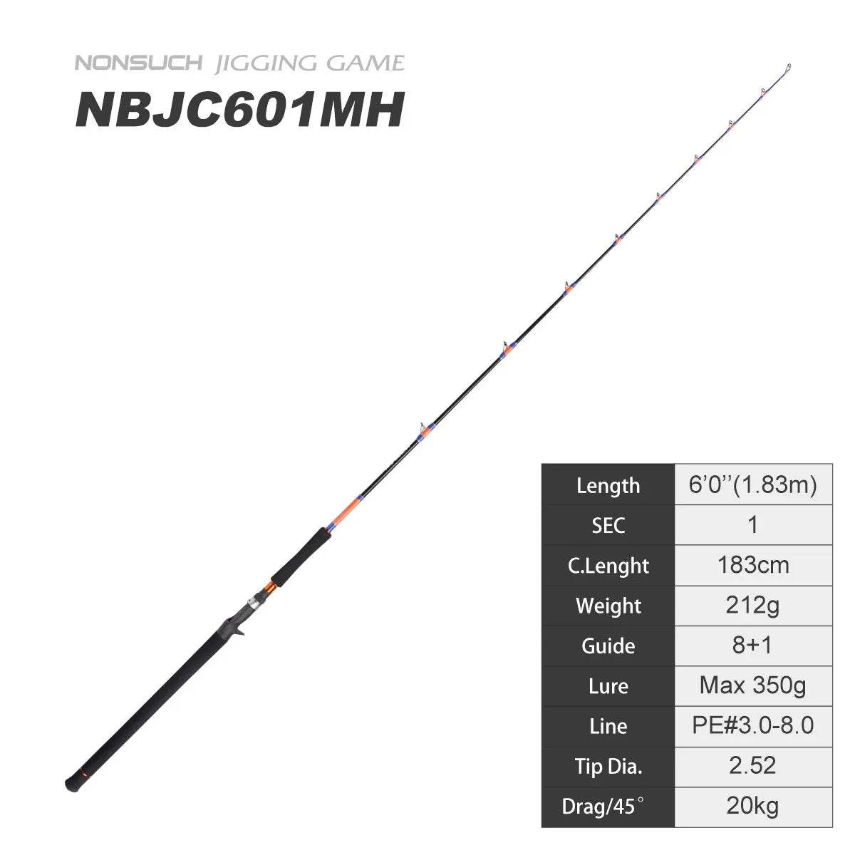 NOEBY 1.83m Heavy Game Jigging Rod - Fish & Cheaps | Fishing & Outdoor Gear