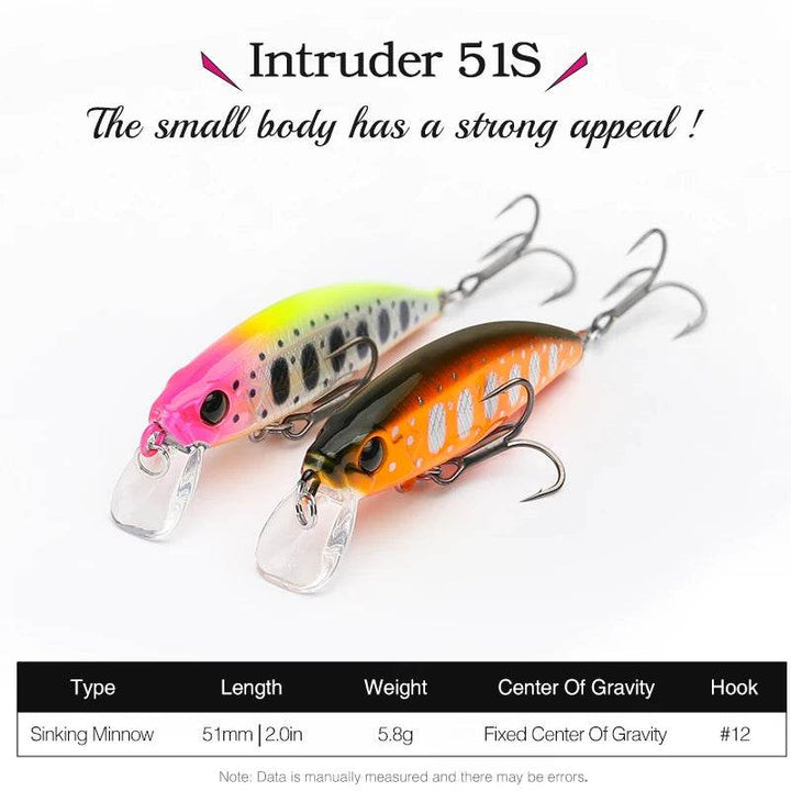 TSURINOYA Intruder 51S Sinking Minnow - Fish & Cheaps | Fishing & Outdoor Gear