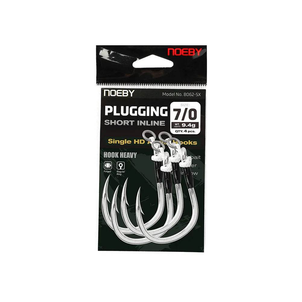 NOEBY Plugging Inline Single Assist Hook – 5X Strength Big Game Lure Hook - Fish & Cheaps | Fishing & Outdoor Gear