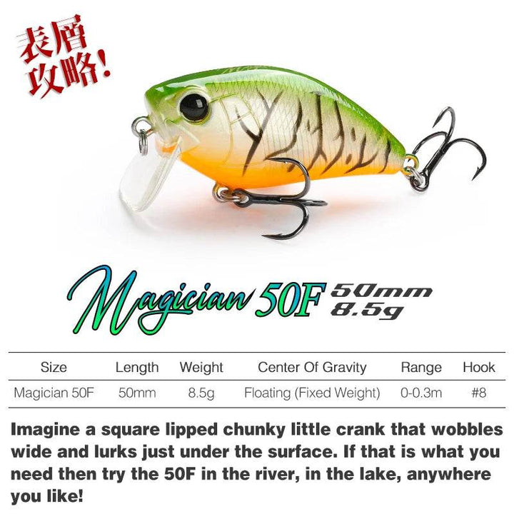 TSURINOYA Magician 50F Shallow Crankbait - Fish & Cheaps | Fishing & Outdoor Gear