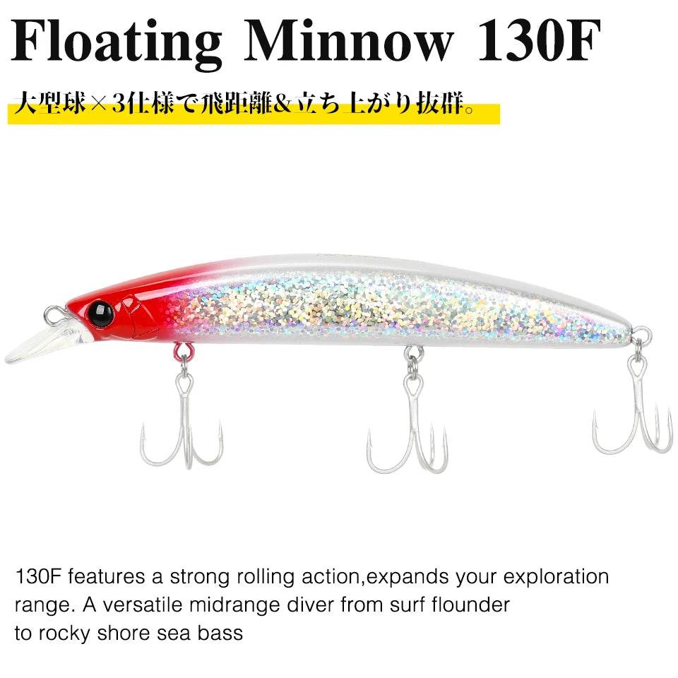 TSURINOYA Twinkle 130F Floating Minnow Lure - Fish & Cheaps | Fishing & Outdoor Gear