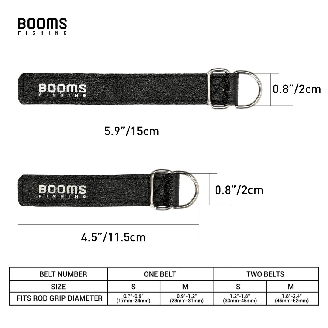 Booms RB1 Neoprene Rod Tie Straps - Fish & Cheaps | Fishing & Outdoor Gear