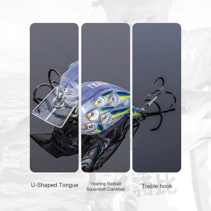 NOEBY 60mm Crankbait Wobbler - Fish & Cheaps | Fishing & Outdoor Gear