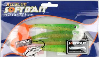 ALLBLUE 4pcs/lot 6g/11cm Handmade Soft Bait Fish Fishing Lure Shad Manual Silicone Bass Minnow Bait Swimbaits Plastic Lure Pasca