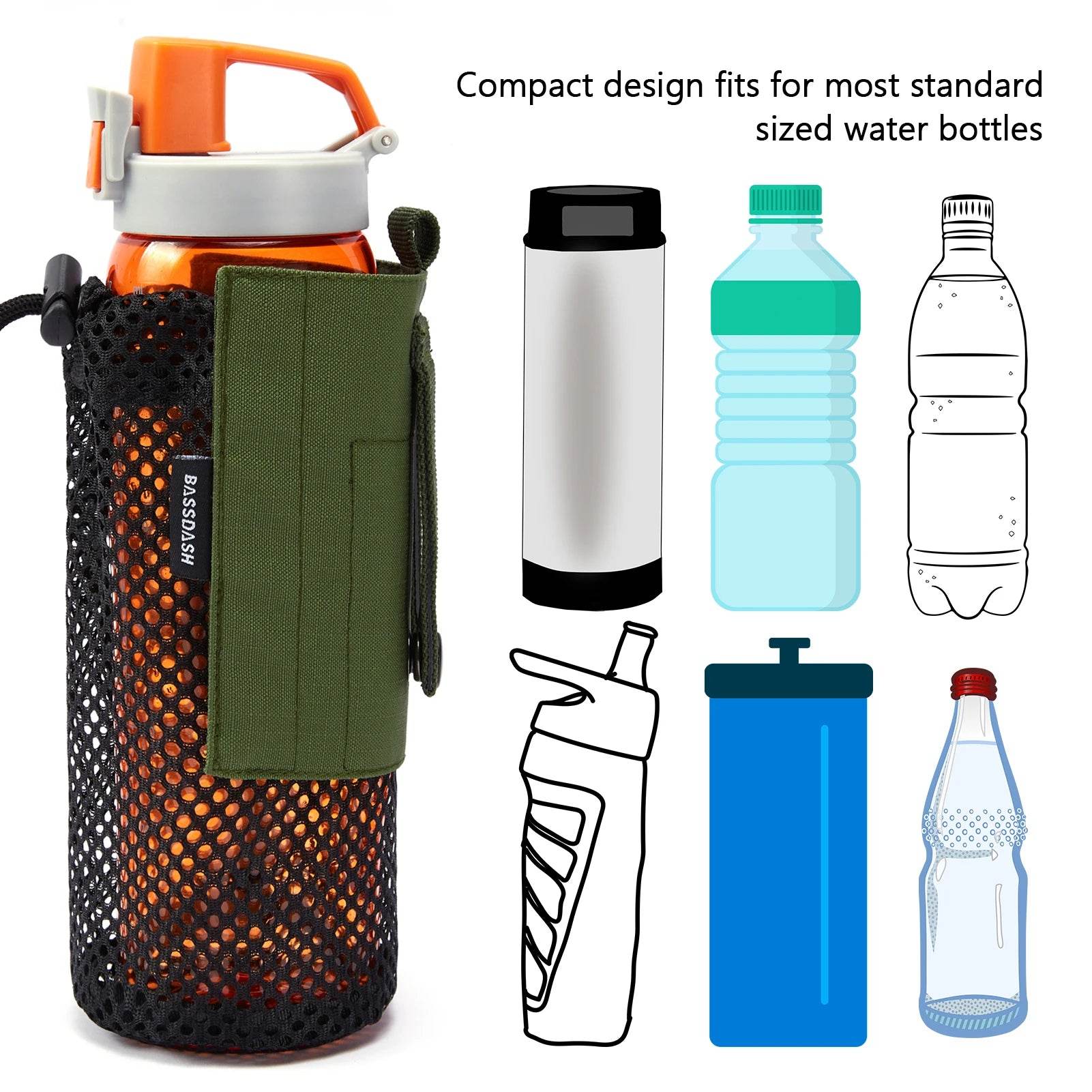 Bassdash Foldable Water Bottle Pouch - Fish & Cheaps | Fishing & Outdoor Gear