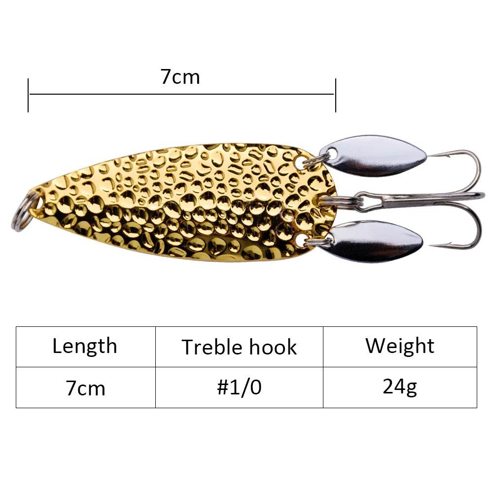 Goture Metal Spoon Fishing Lure 24g—Dual Rotating Spinner Bait - Fish & Cheaps | Fishing & Outdoor Gear