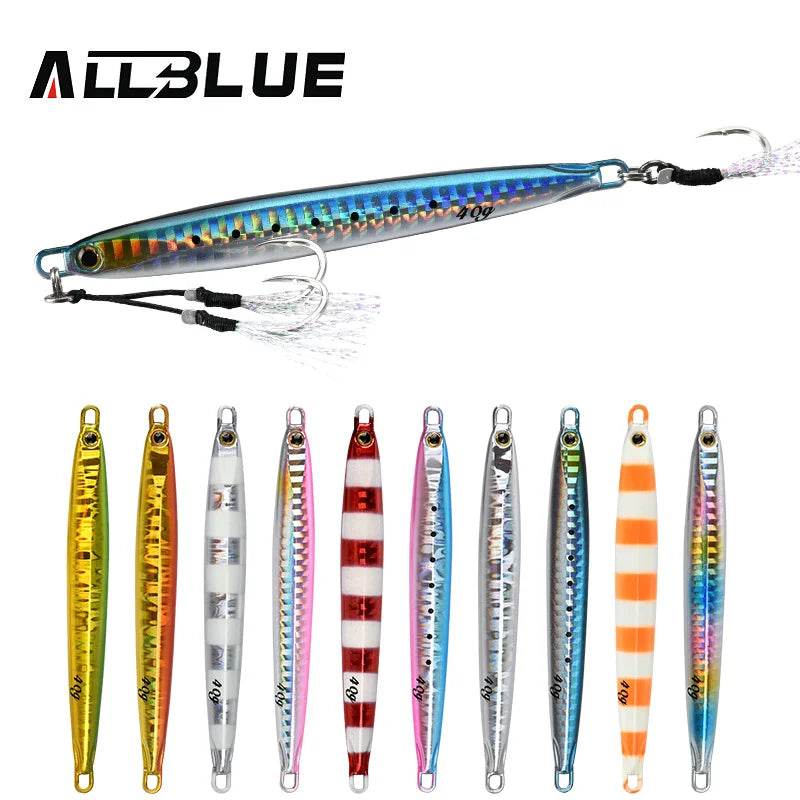 ALLBLUE SLOWER Long Metal Jig – Premium Slow Cast Spoon - Fish & Cheaps | Fishing & Outdoor Gear