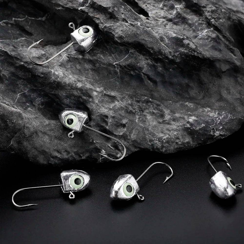 JOHNCOO Jig Head Fishing Hooks – 8 Piece Set - Fish & Cheaps | Fishing & Outdoor Gear