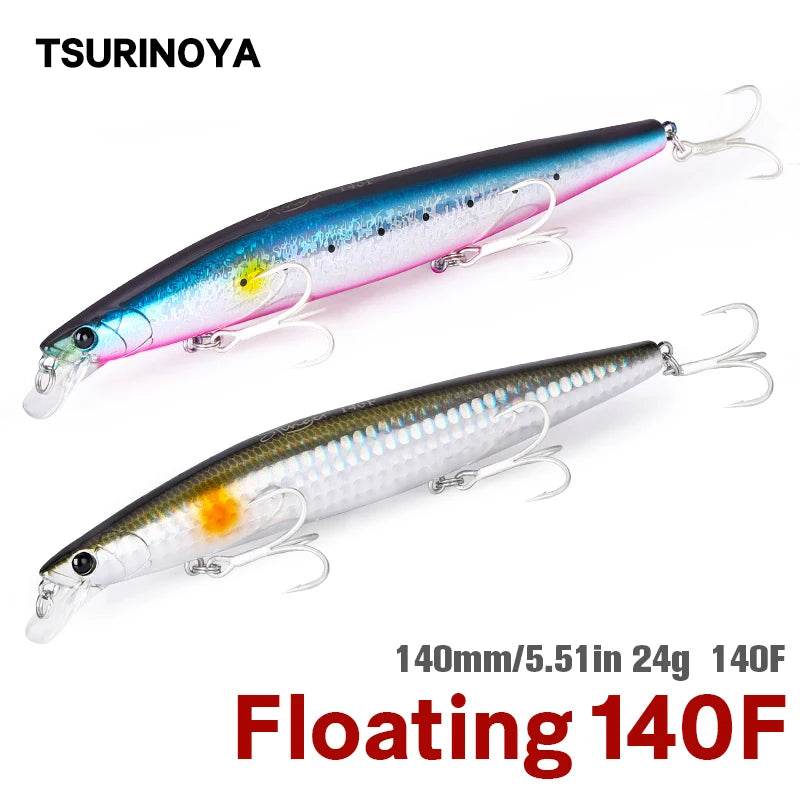 TSURINOYA 140F Ultra-Long Casting Minnow - Fish & Cheaps | Fishing & Outdoor Gear