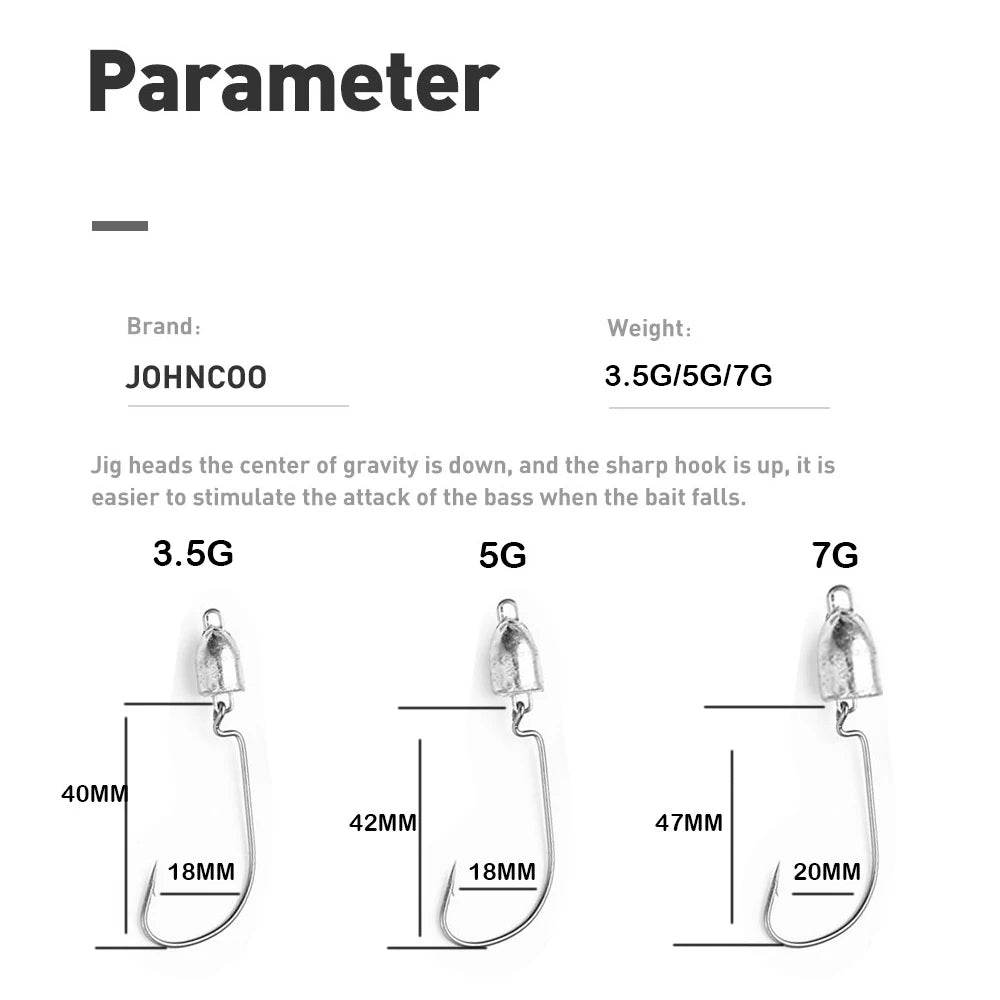 JOHNCOO 5pcs Swing Jig Heads - Fish & Cheaps | Fishing & Outdoor Gear