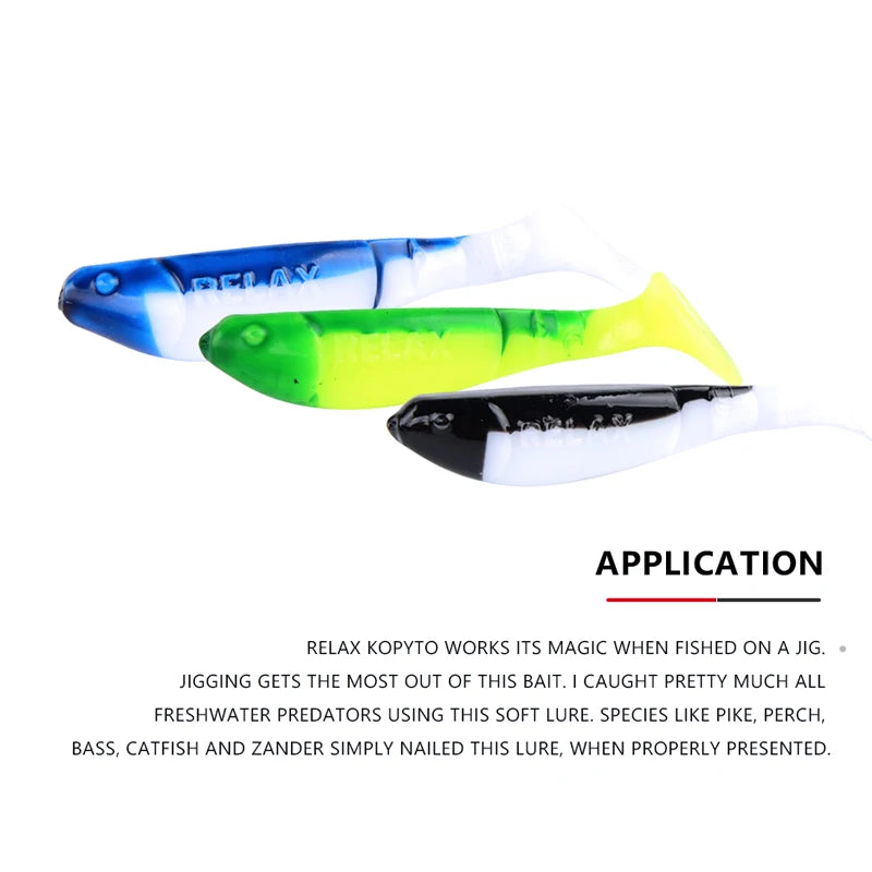 MEREDITH 7cm 4.5g 8pcs Set of 3 Predator Tackle Soft Plastic Jig Heads Pike Lures Fishing Soft Lures