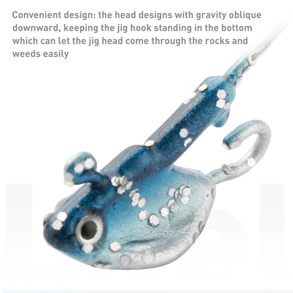 JOHNCOO 5pcs Multicolour Jig Head Hooks - Fish & Cheaps | Fishing & Outdoor Gear