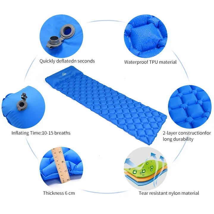 Widesea Inflatable Sleeping Pad — Ultralight Camp Cushion - Fish & Cheaps | Fishing & Outdoor Gear