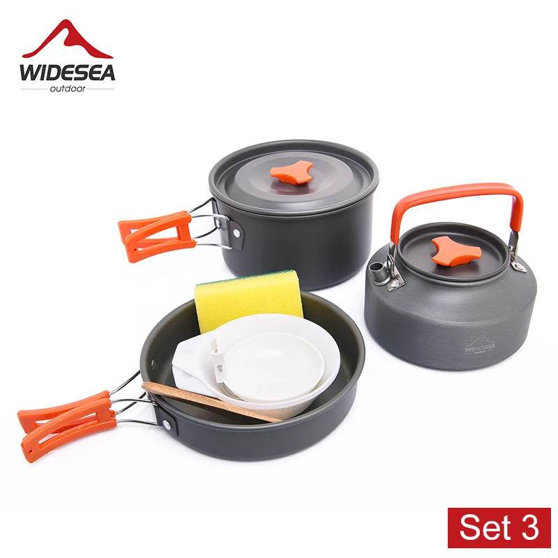 Widesea Three-Person Aluminium Alloy Camping Cookware Set - Fish & Cheaps | Fishing & Outdoor Gear
