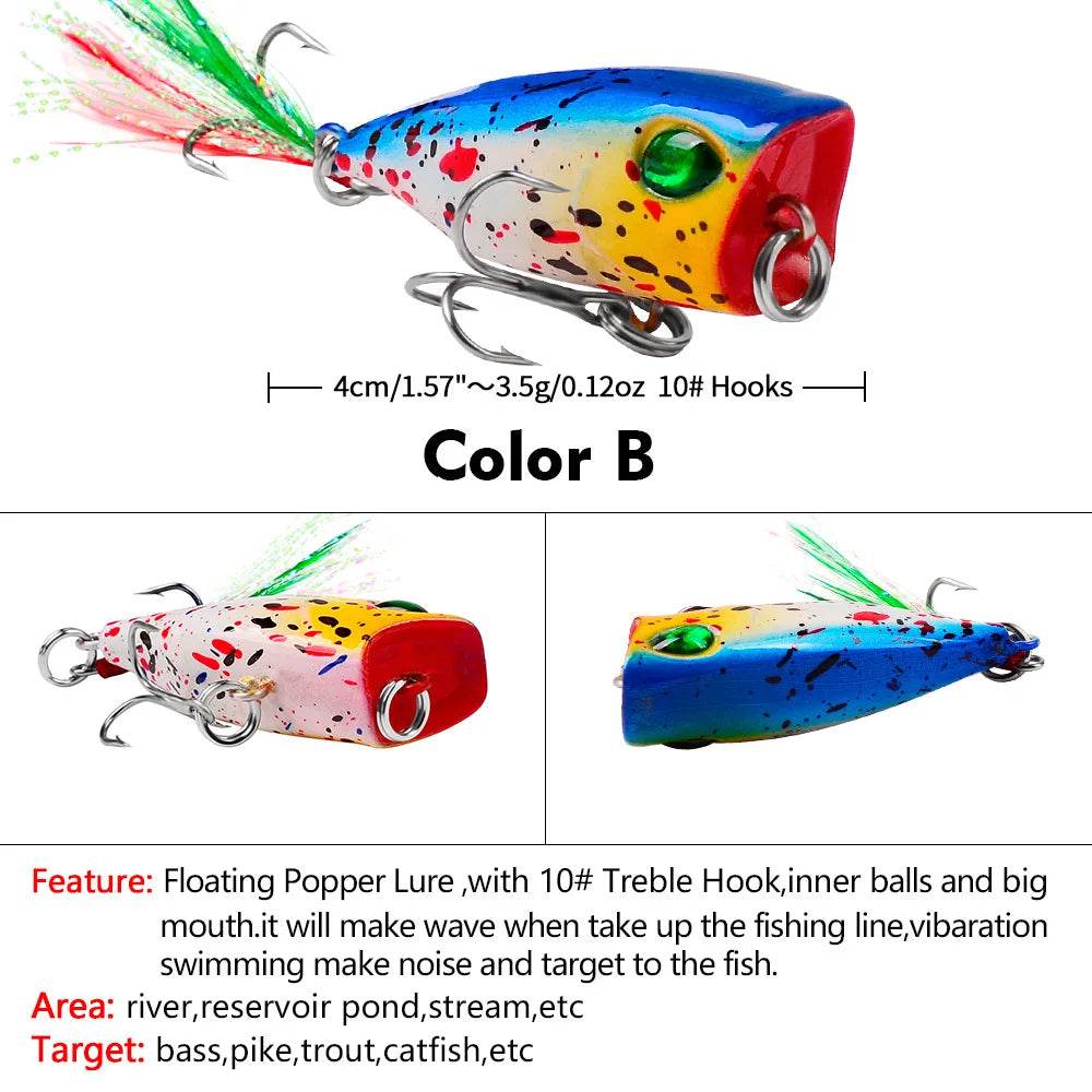 PROBEROS Mini Popper Fishing Lure - Fish & Cheaps | Fishing & Outdoor Gear
