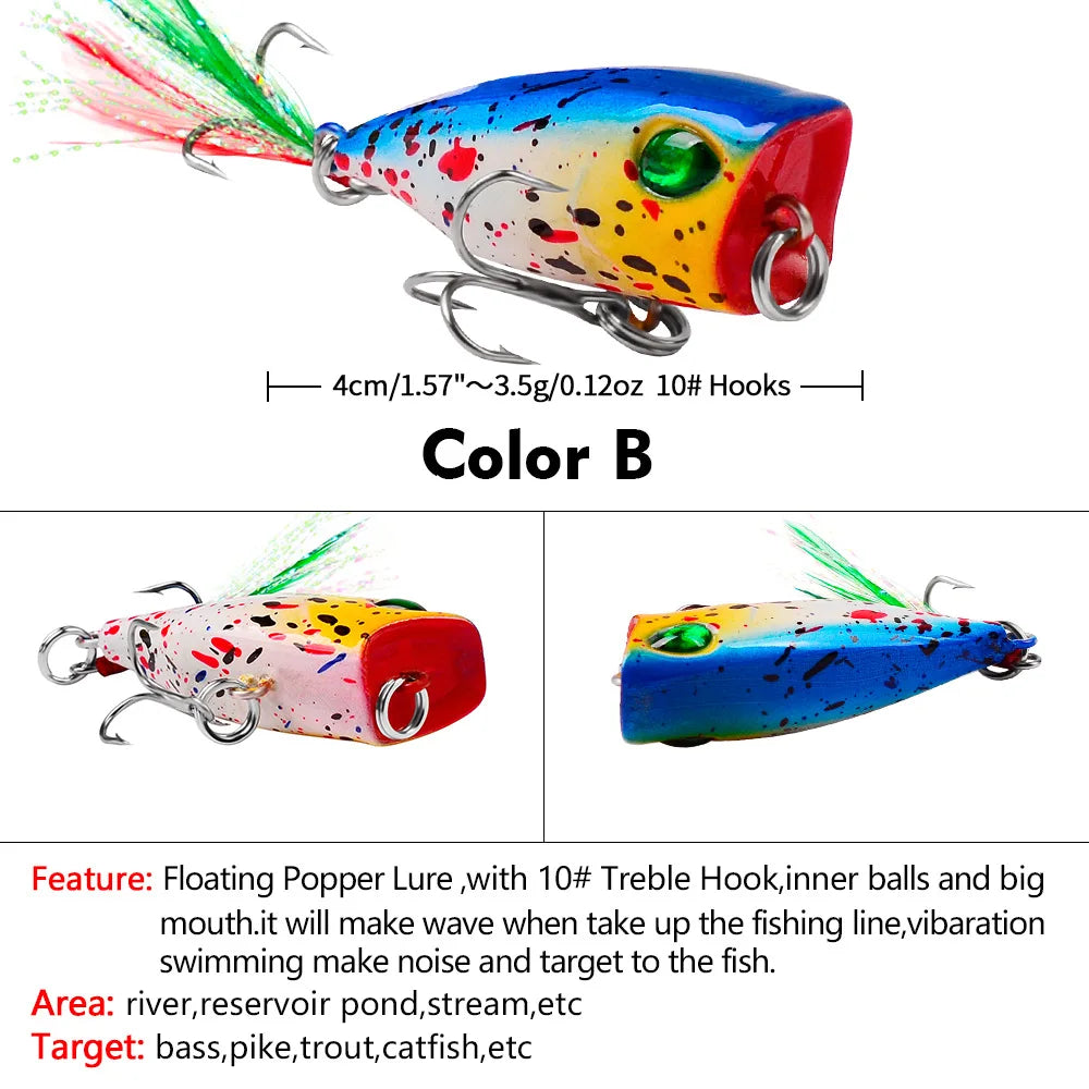 Mini Popper 4.3cm Topwater Lure