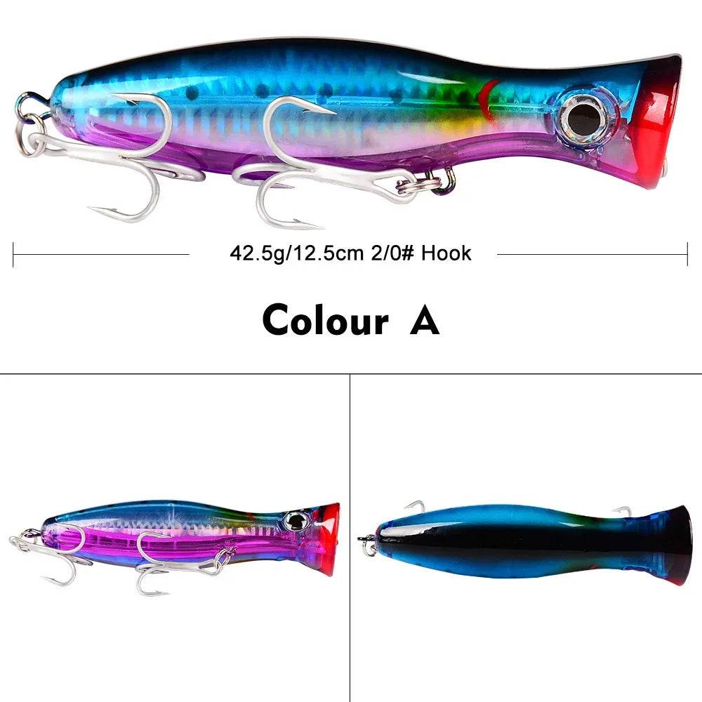 PROBEROS Popper Fishing Lure – 13cm 43g Topwater - Fish & Cheaps | Fishing & Outdoor Gear