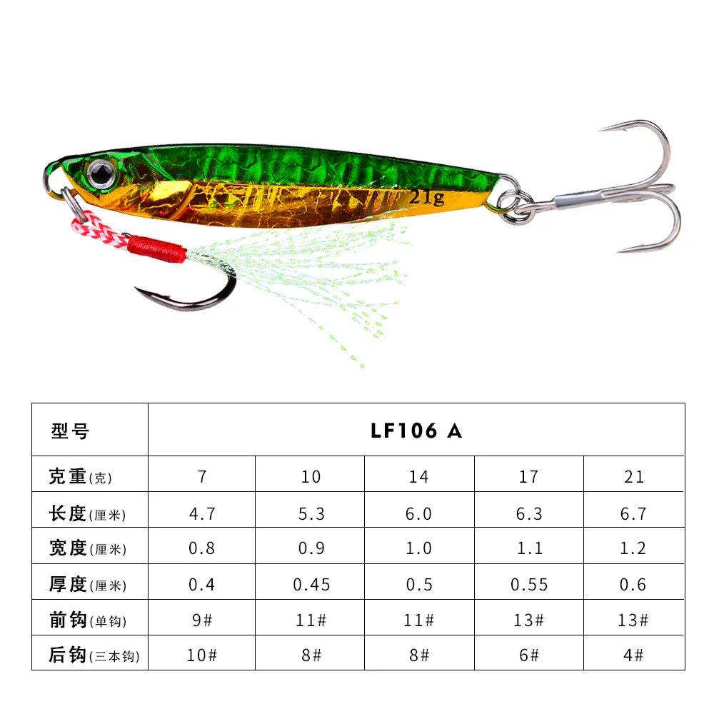 PROBEROS Hot Metal Jig – Slow Sea Boat Sinking Lure - Fish & Cheaps | Fishing & Outdoor Gear