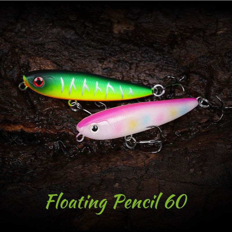 TSURINOYA Floating Pencil 60F – Walk-the-Dog Topwater Lure - Fish & Cheaps | Fishing & Outdoor Gear