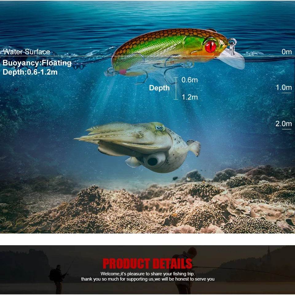 PROBEROS 6.2cm Floating Minnow – Precision Lure Action - Fish & Cheaps | Fishing & Outdoor Gear