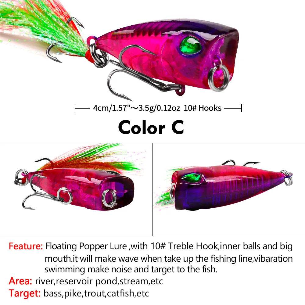 PROBEROS Mini Popper Fishing Lure - Fish & Cheaps | Fishing & Outdoor Gear
