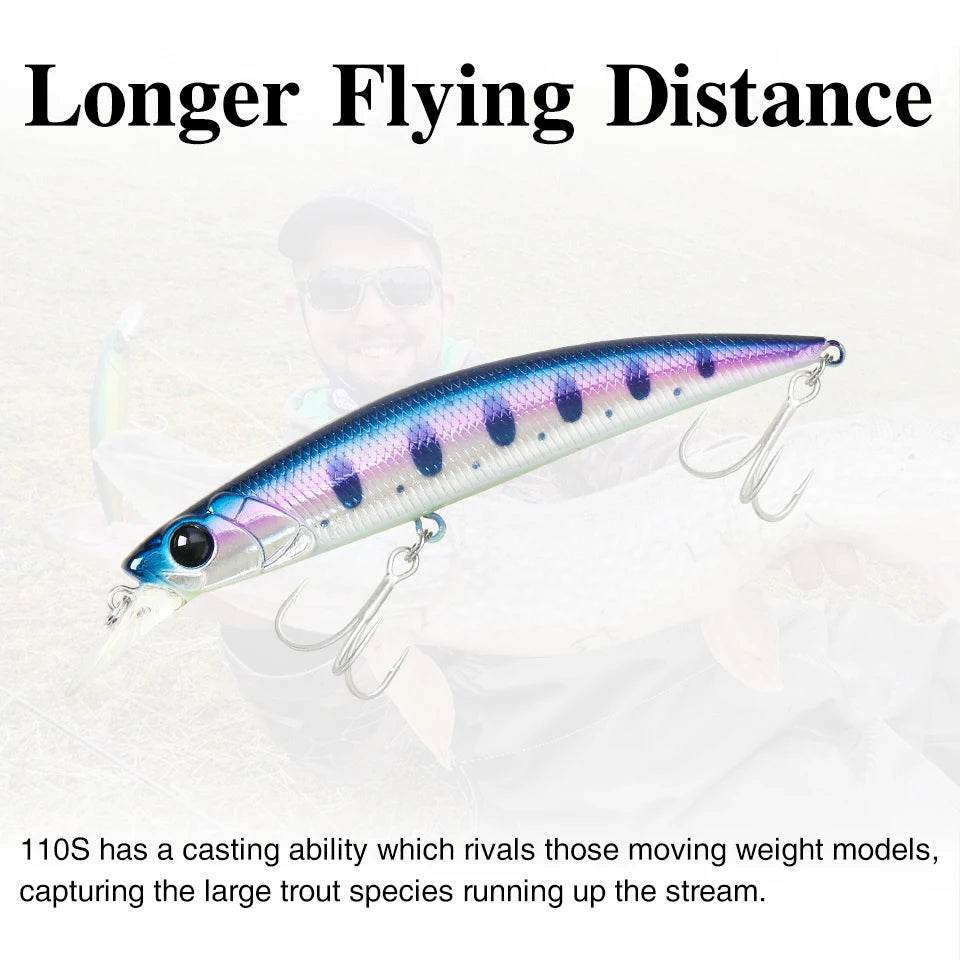 TSURINOYA 110S Long Casting Sinking Minnow - Fish & Cheaps | Fishing & Outdoor Gear