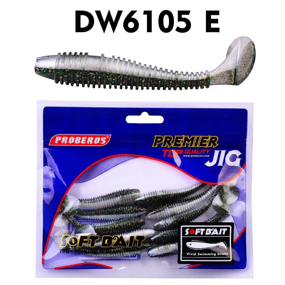 PROBEROS Softbait Paddle Tail Lures – 10pcs - Fish & Cheaps | Fishing & Outdoor Gear