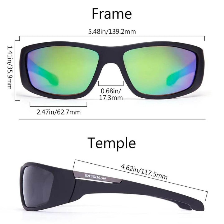 Bassdash V02 Polarised UV Sport Sunglasses - Fish & Cheaps | Fishing & Outdoor Gear