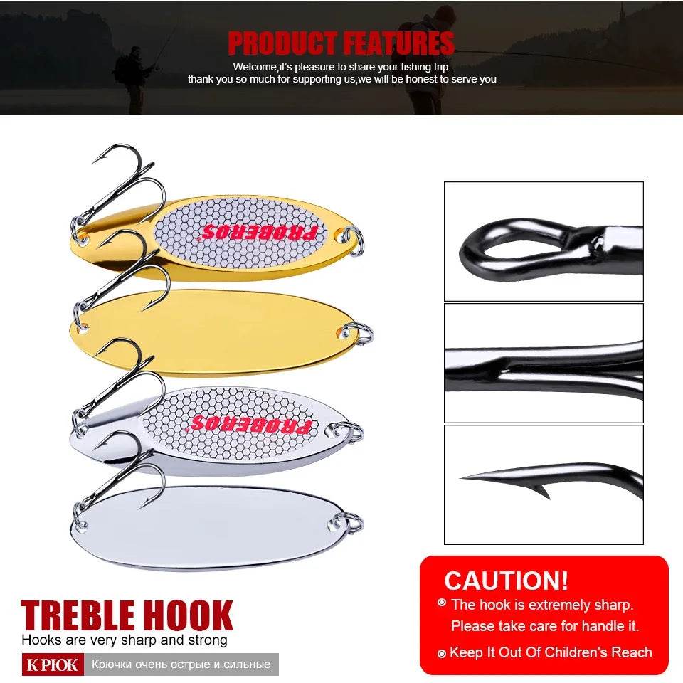 PROBEROS Metal Spinner Spoon Lure - Fish & Cheaps | Fishing & Outdoor Gear