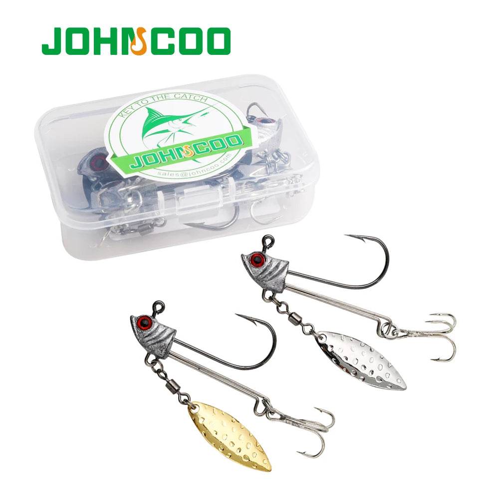 JOHNCOO Willow Blade Jig Head Hooks – 3 Pack - Fish & Cheaps | Fishing & Outdoor Gear