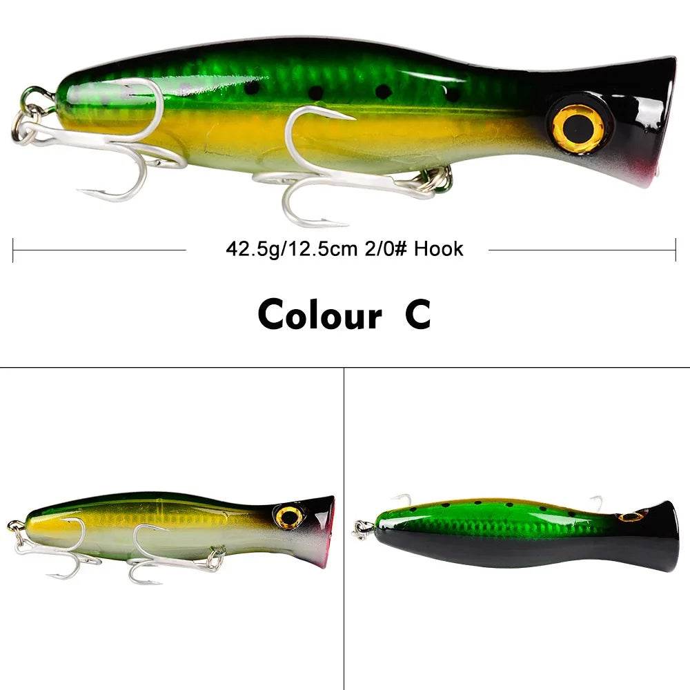 PROBEROS Popper Fishing Lure – 13cm 43g Topwater - Fish & Cheaps | Fishing & Outdoor Gear