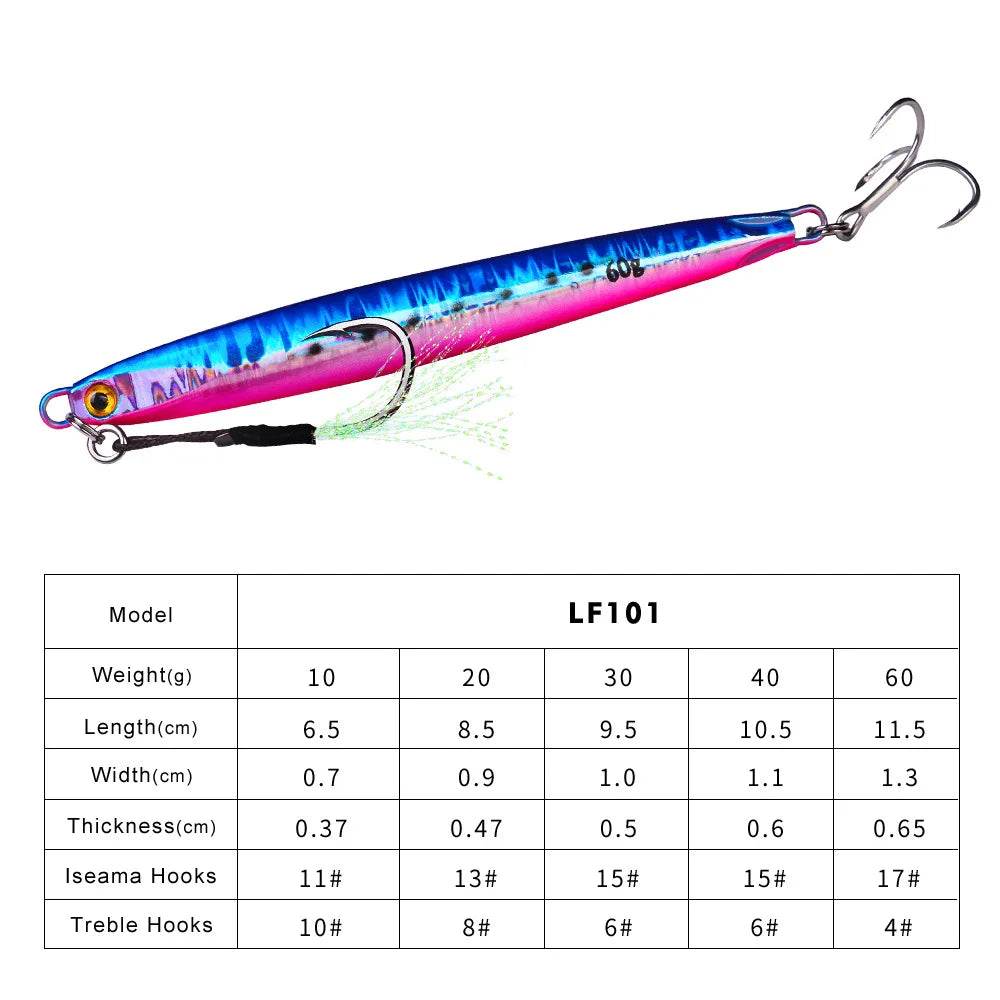 PROBEROS Metal Casting Jig – Luminous Shore & Boat Lure - Fish & Cheaps | Fishing & Outdoor Gear