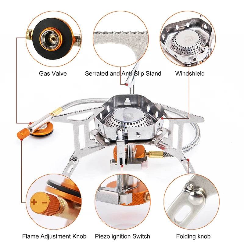 Widesea Windproof Camping Gas Burner - Fish & Cheaps | Fishing & Outdoor Gear