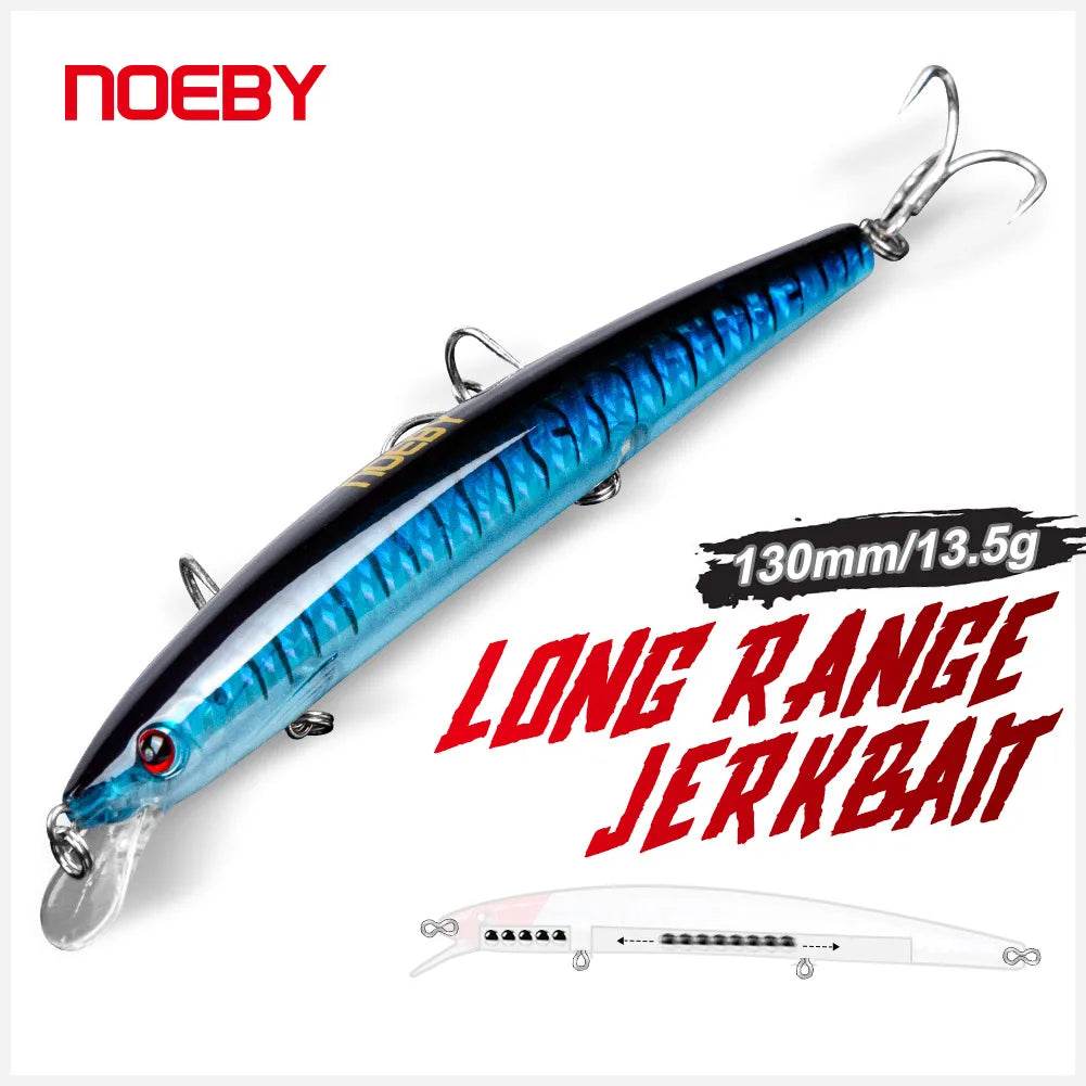 NOEBY 130mm Slim Minnow Jerkbait - Fish & Cheaps | Fishing & Outdoor Gear