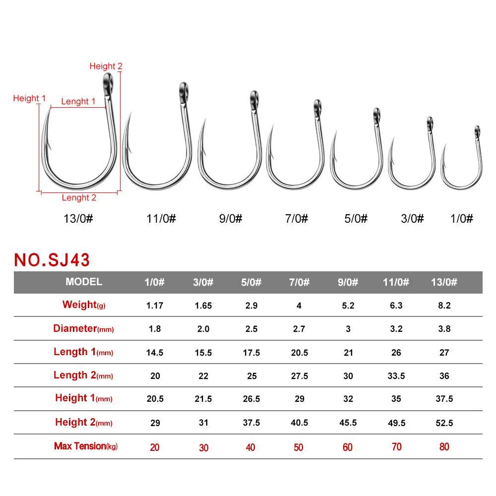 PROBEROS Seawater Corrosion Protection Fishing Hooks - Fish & Cheaps | Fishing & Outdoor Gear