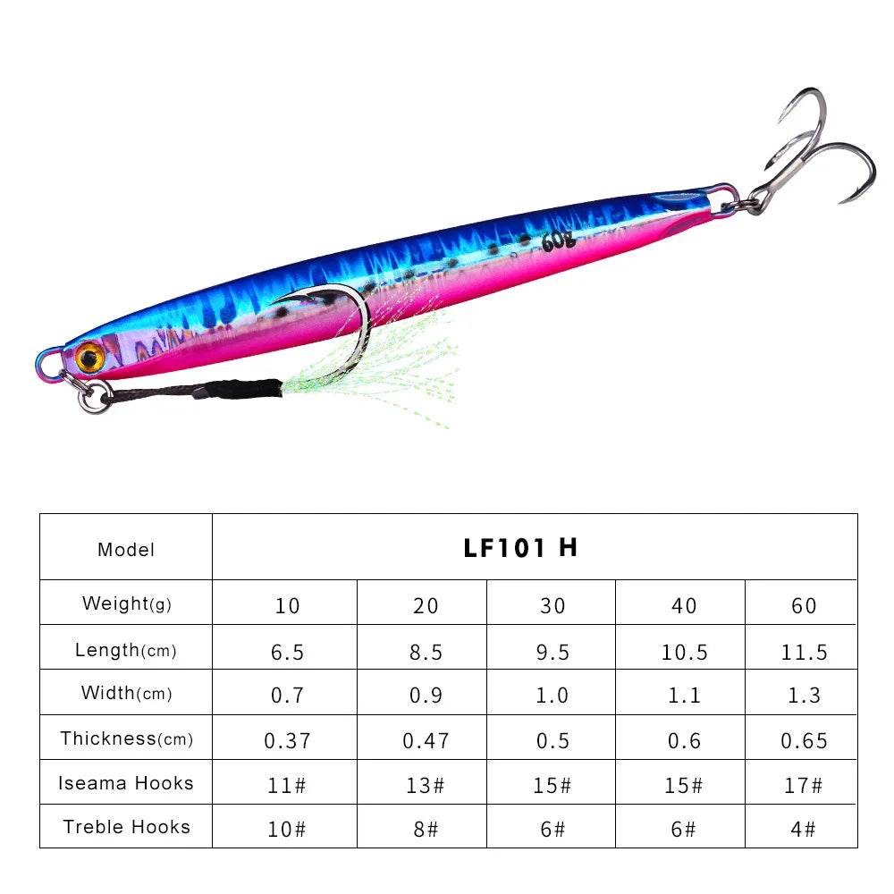 PROBEROS Metal Casting Jig – Luminous Shore & Boat Lure - Fish & Cheaps | Fishing & Outdoor Gear