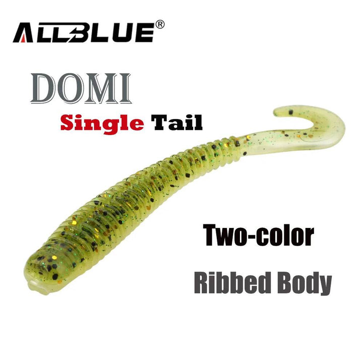 ALLBLUE DOMI Single Tail Soft Bait – Premium Grub Lure - Fish & Cheaps | Fishing & Outdoor Gear