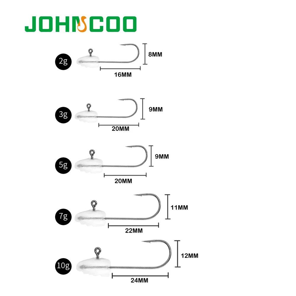 JOHNCOO Jig Head Hook Set – 10pcs - Fish & Cheaps | Fishing & Outdoor Gear