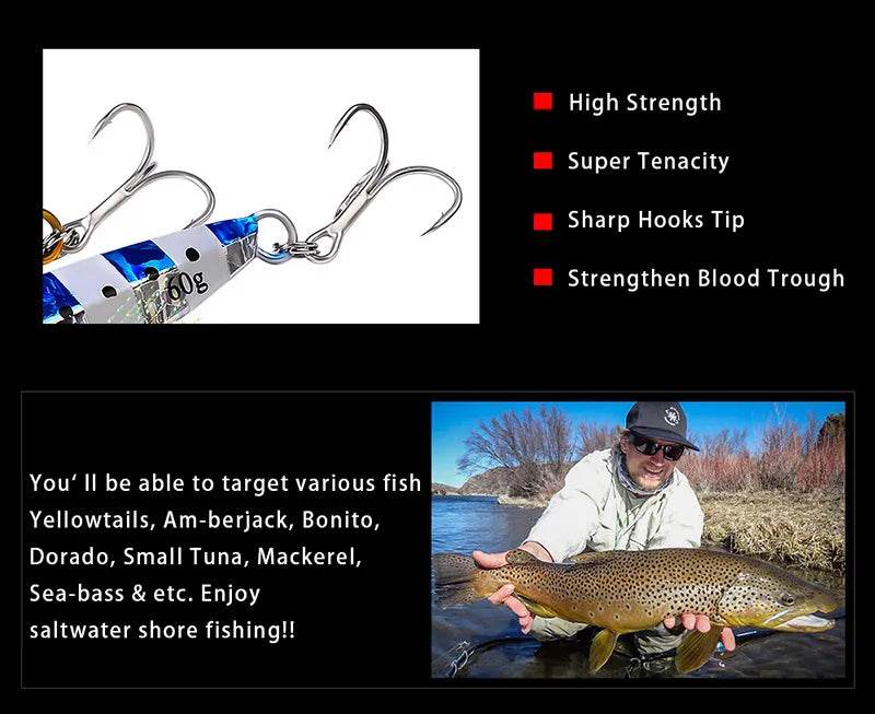 PROBEROS Hot Metal Jig – Slow Sea Boat Sinking Lure - Fish & Cheaps | Fishing & Outdoor Gear